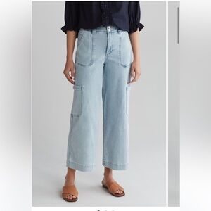 NWOT - Democracy High Waist Ankle Wide Leg Carpenter Jeans - 12